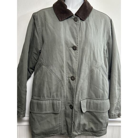Vtg Woolrich Womens S Saddle Barn Chore Jacket Blanket Lined Canvas Coat Gray - Picture 2 of 12